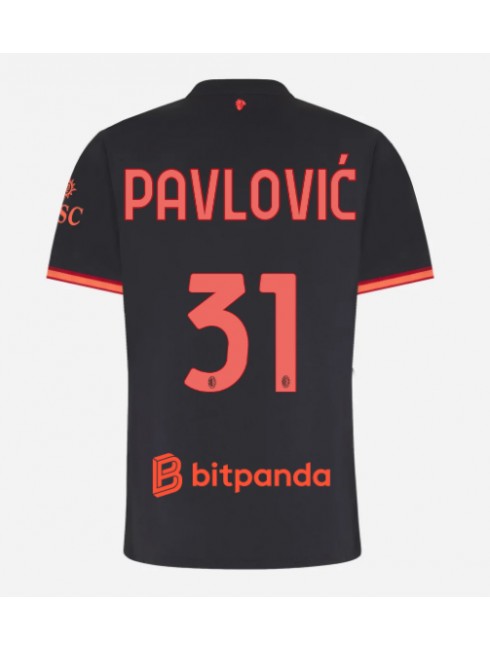 AC Milan Strahinja Pavlovic #31 Replika Tredje Kläder Dam 2026-27 Kortärmad AC Milan Strahinja Pavlovic #31 Replika Tredje Kläder Dam 2026-27 Kortärmad